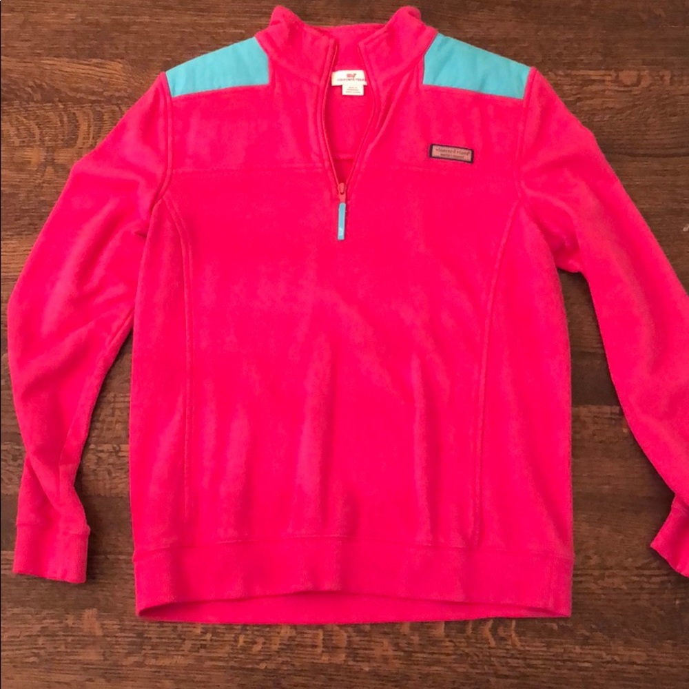 Womens Vineyard Vines Pink and Blue Shep Shirt, M